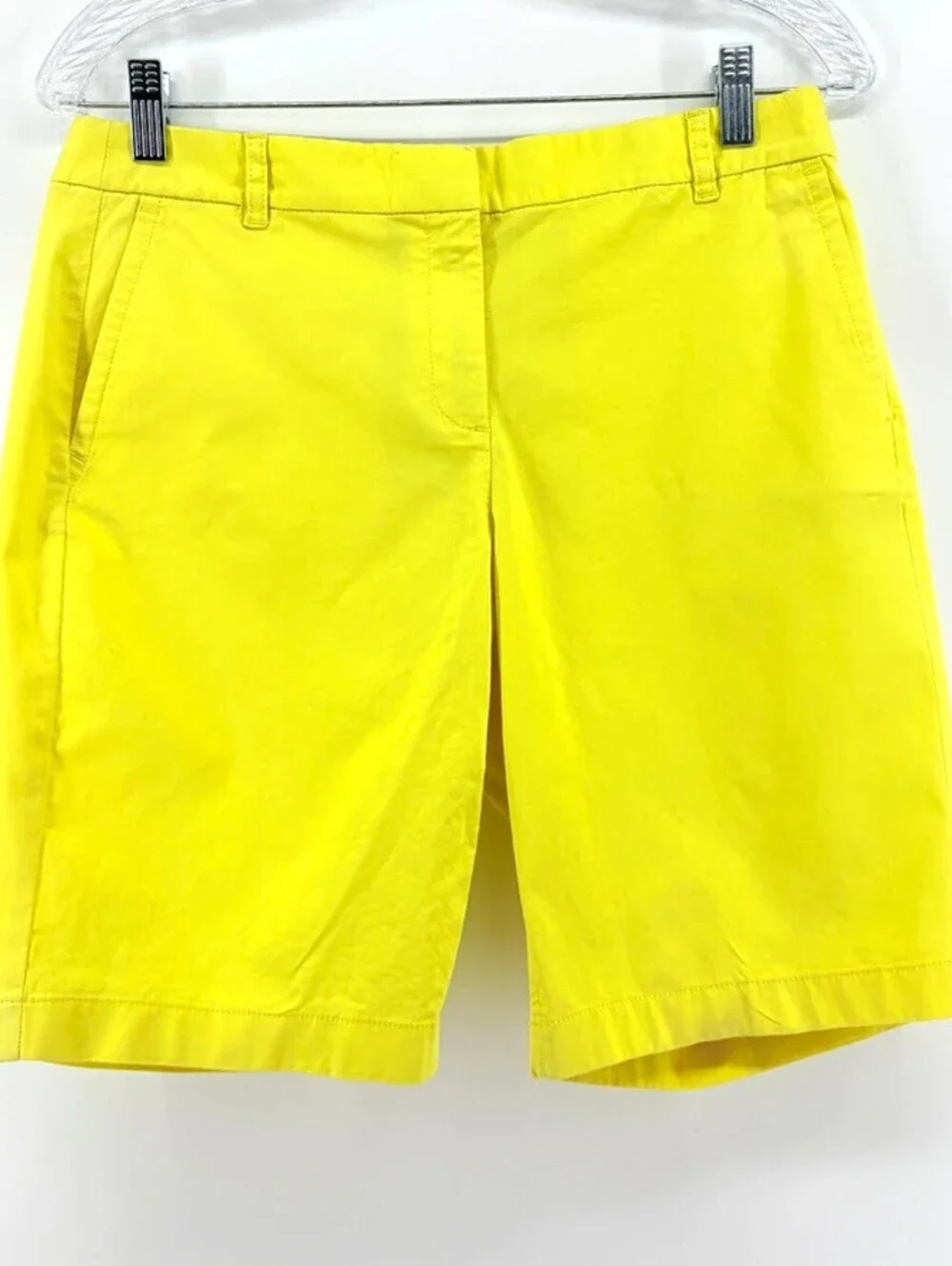 J.Crew Chino Bermuda Shorts Women's Yellow Preppy Minimalist Size 4